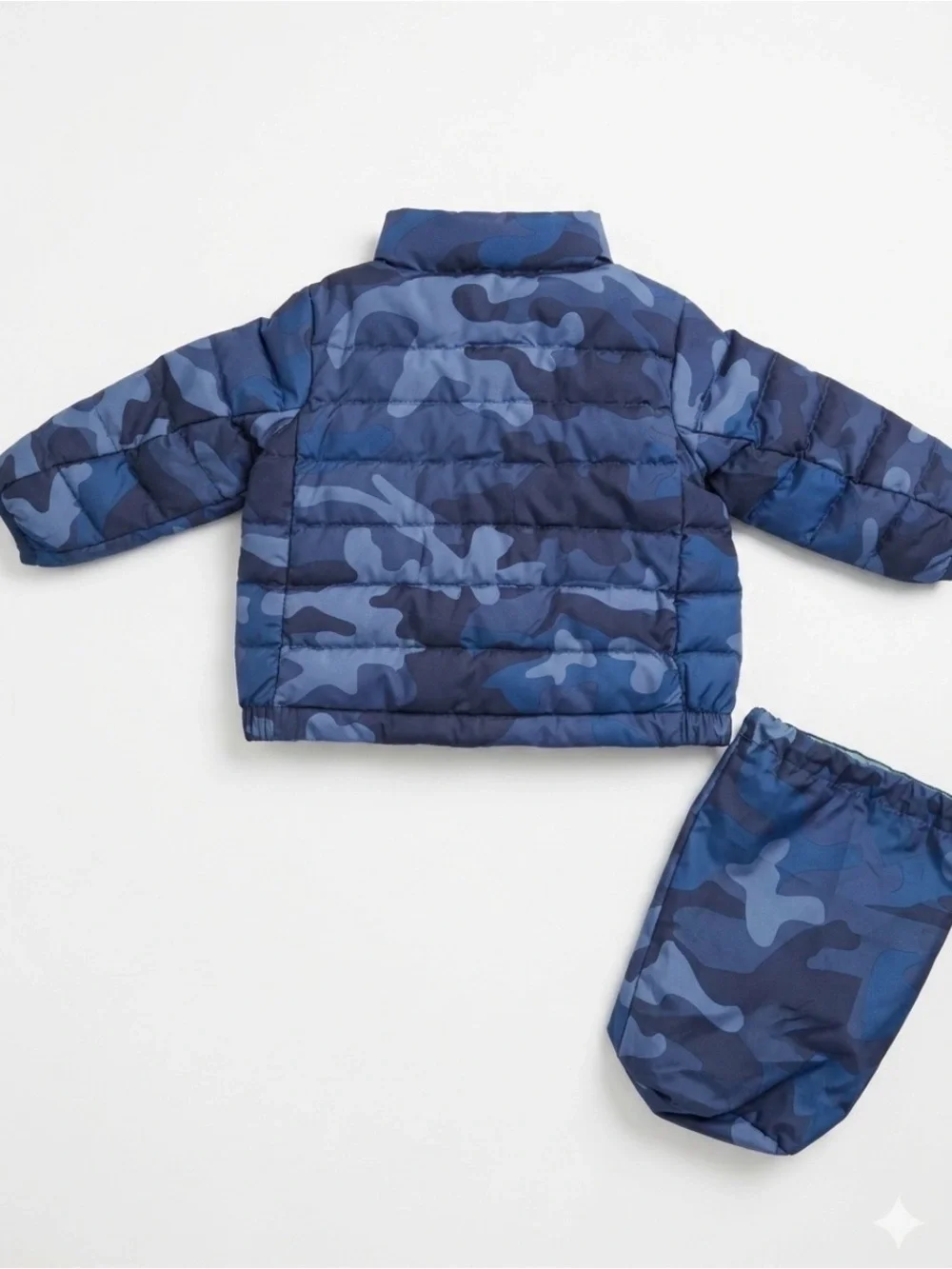 Ralph Lauren Blue Camo Puffer Jacket for Kids